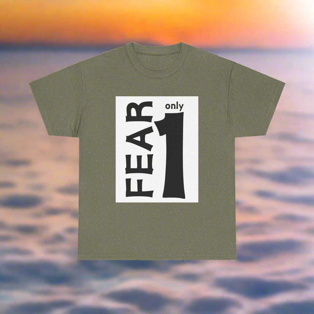 Army Green Unisex Casual Comfort FEAR Muslim Tshirt Apparel