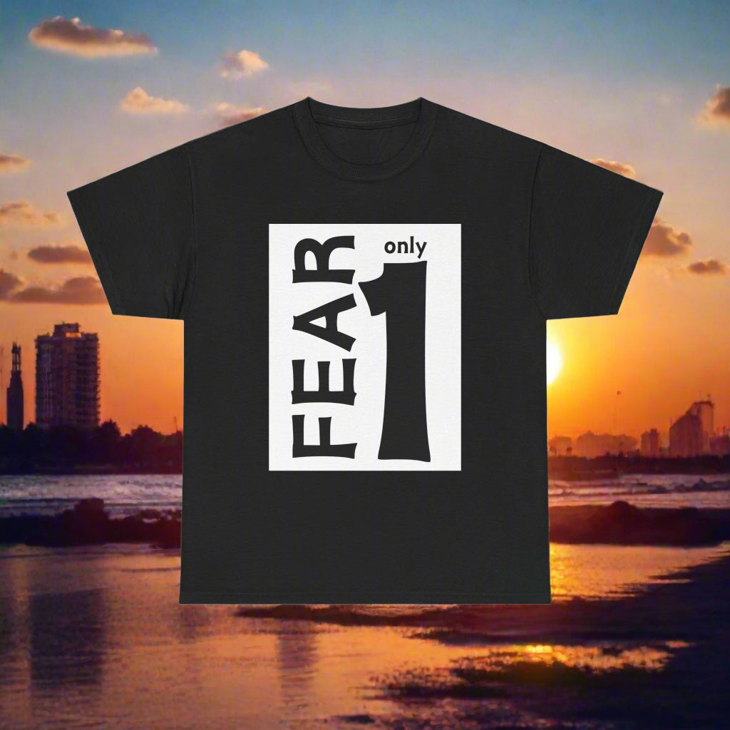 Black Unisex Casual Comfort FEAR Muslim Tshirt Apparel