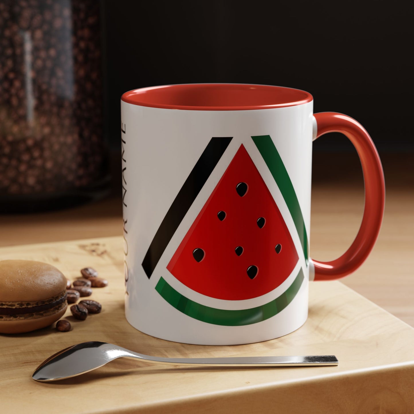 Watermelon Accent Coffee Mug - Fun Summer Drinkware for Bright Mornings