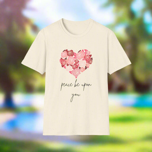 Cream  Unisex PEACE BE UPON YOU salam muslim casual tshirt