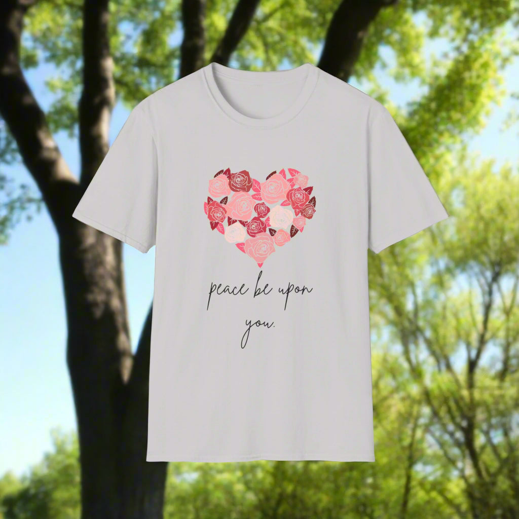 Grey Gray Unisex PEACE BE UPON YOU salam muslim casual tshirt
