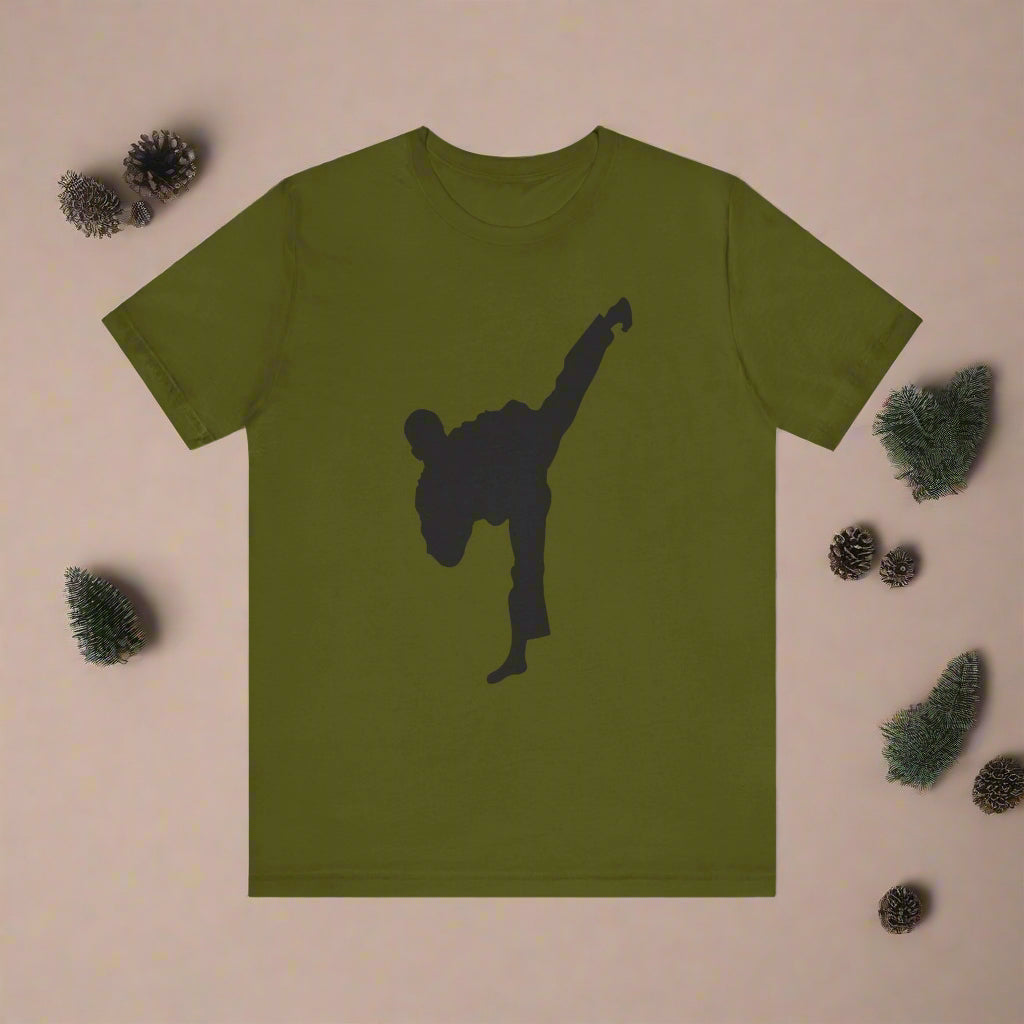 Khaki Unisex Casual Comfort Sports KICKBOXER Tshirt Apparel
