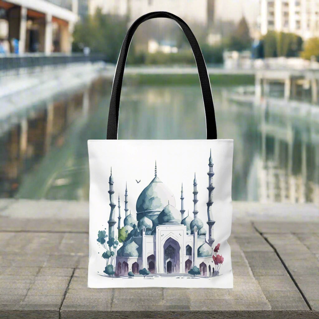 Muslim Tote Bag Mosque Art Canvass Painting Beautiful