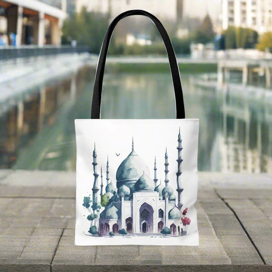 Muslim Tote Bag Mosque Art Canvass Painting Beautiful