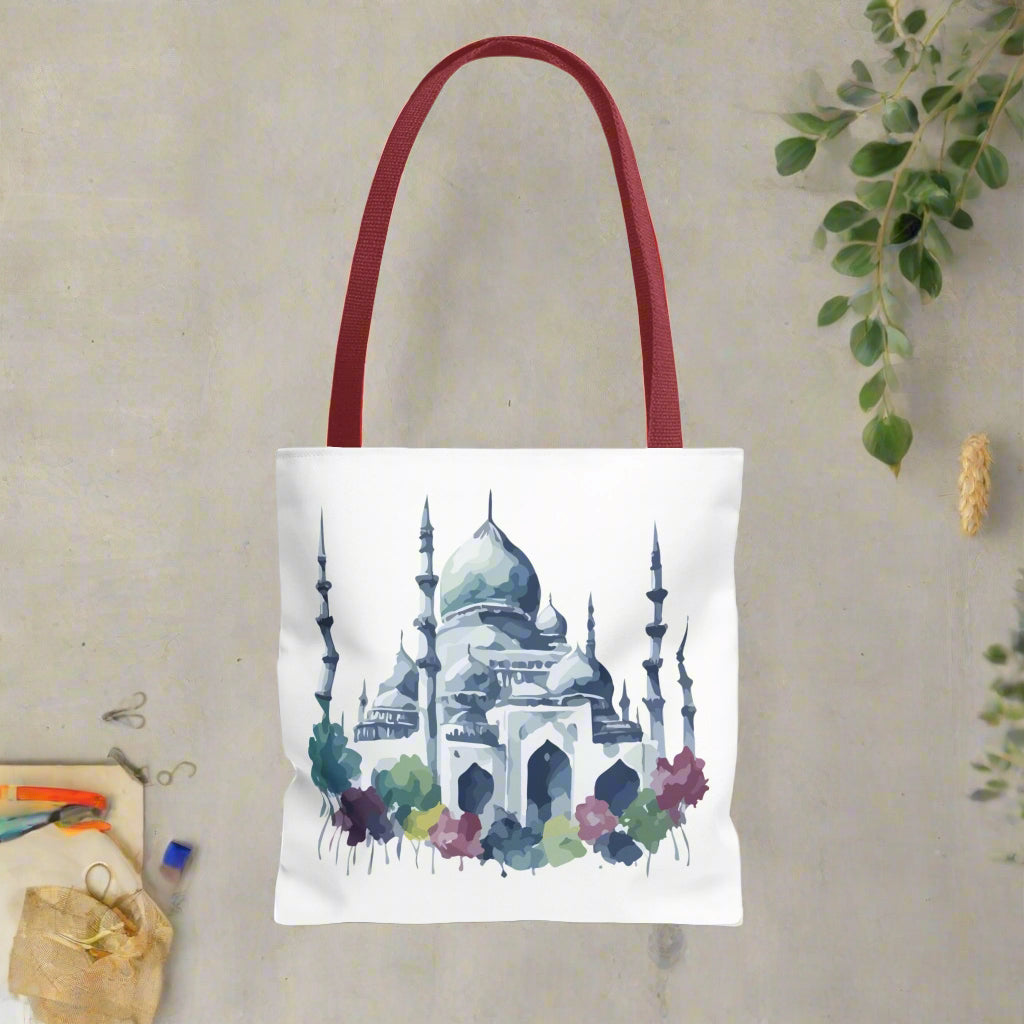 Muslim Tote Bag Mosque Art Canvass Painting Beautiful