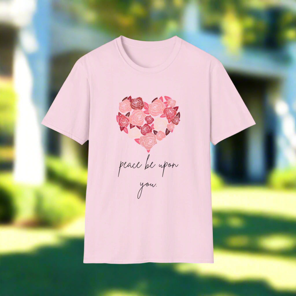 Pink Unisex PEACE BE UPON YOU salam muslim casual tshirt