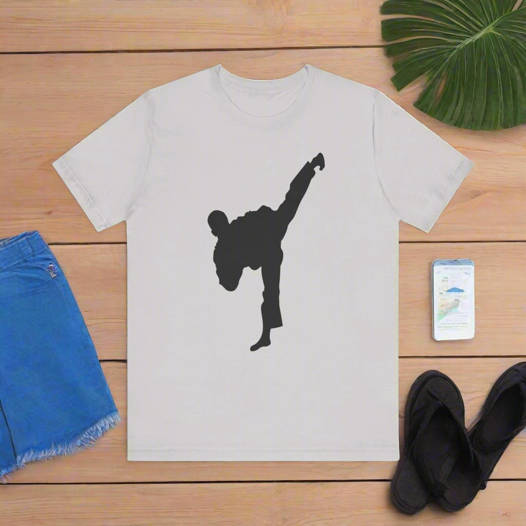 White Unisex Casual Comfort Sports KICKBOXER Tshirt Apparel