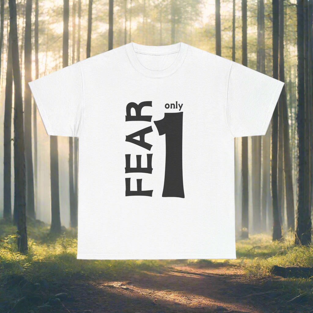 White Unisex Casual Comfort FEAR Muslim Tshirt Apparel
