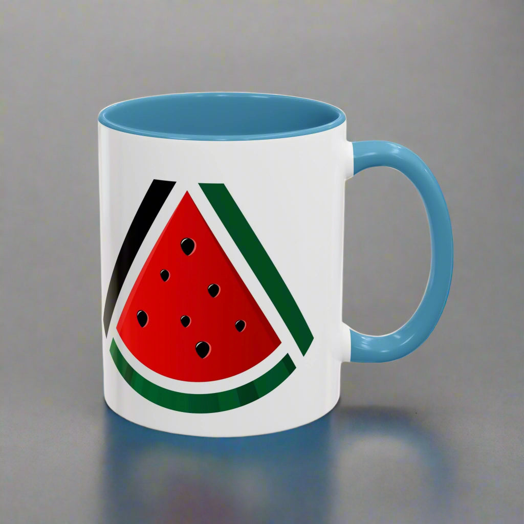 Watermelon Accent Coffee Mug - Fun Summer Drinkware for Bright Mornings