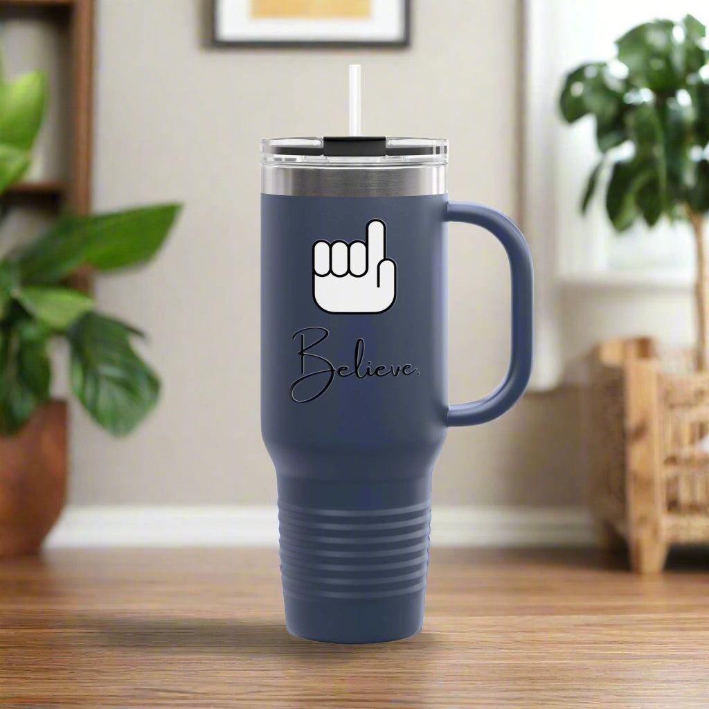 blue dark stanley cup submit muslim thermos