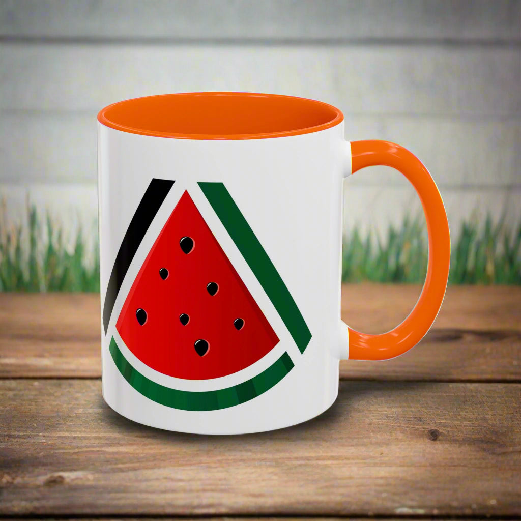 Watermelon Accent Coffee Mug - Fun Summer Drinkware for Bright Mornings