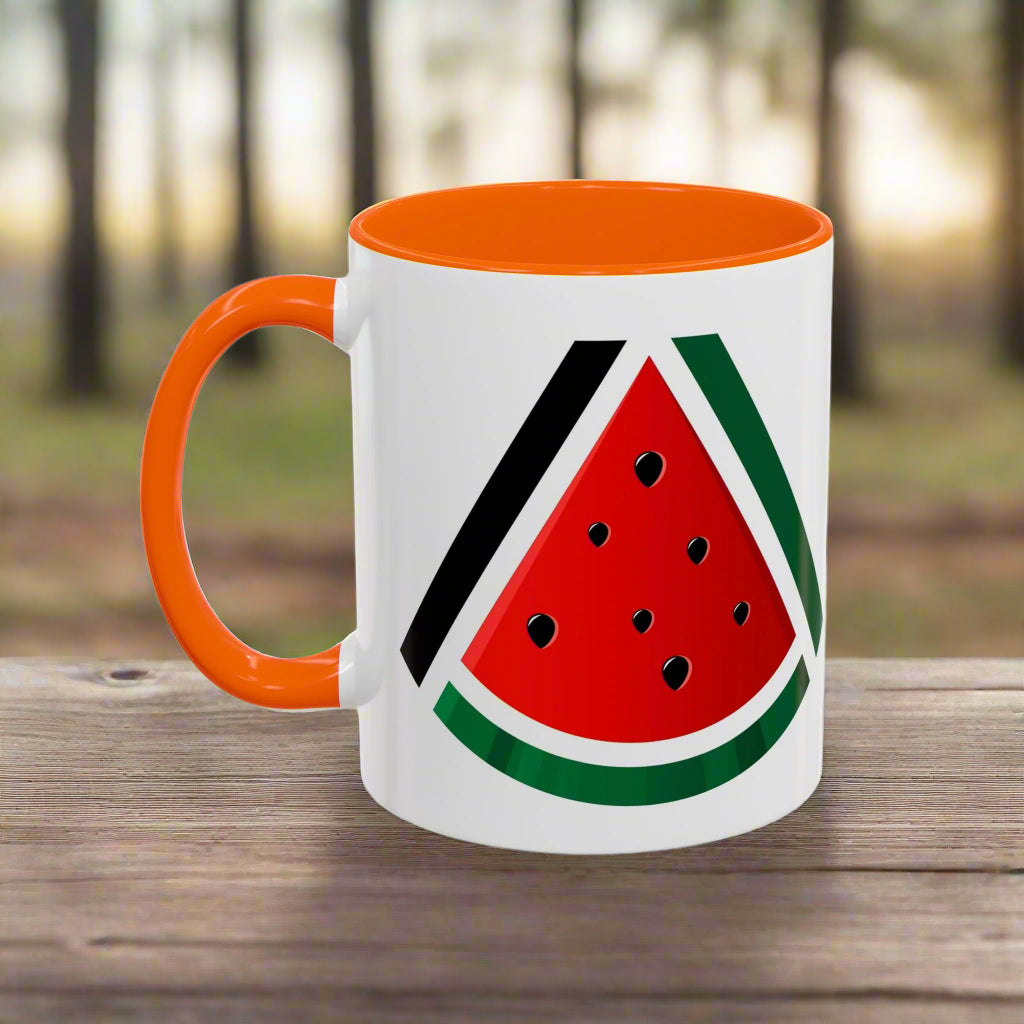 Watermelon Accent Coffee Mug - Fun Summer Drinkware for Bright Mornings