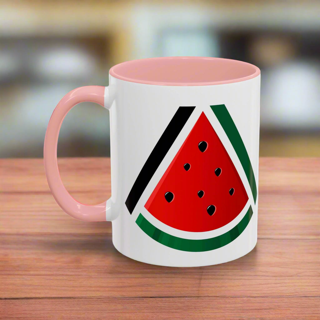Watermelon Accent Coffee Mug - Fun Summer Drinkware for Bright Mornings