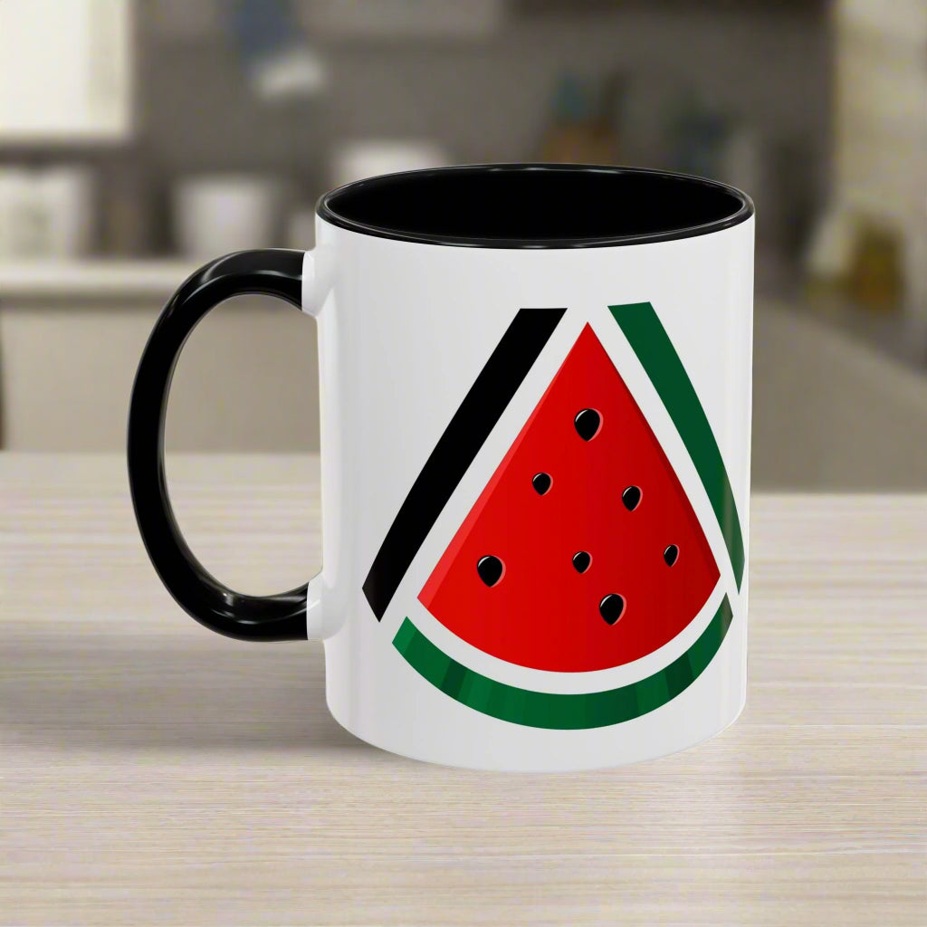 Watermelon Accent Coffee Mug - Fun Summer Drinkware for Bright Mornings