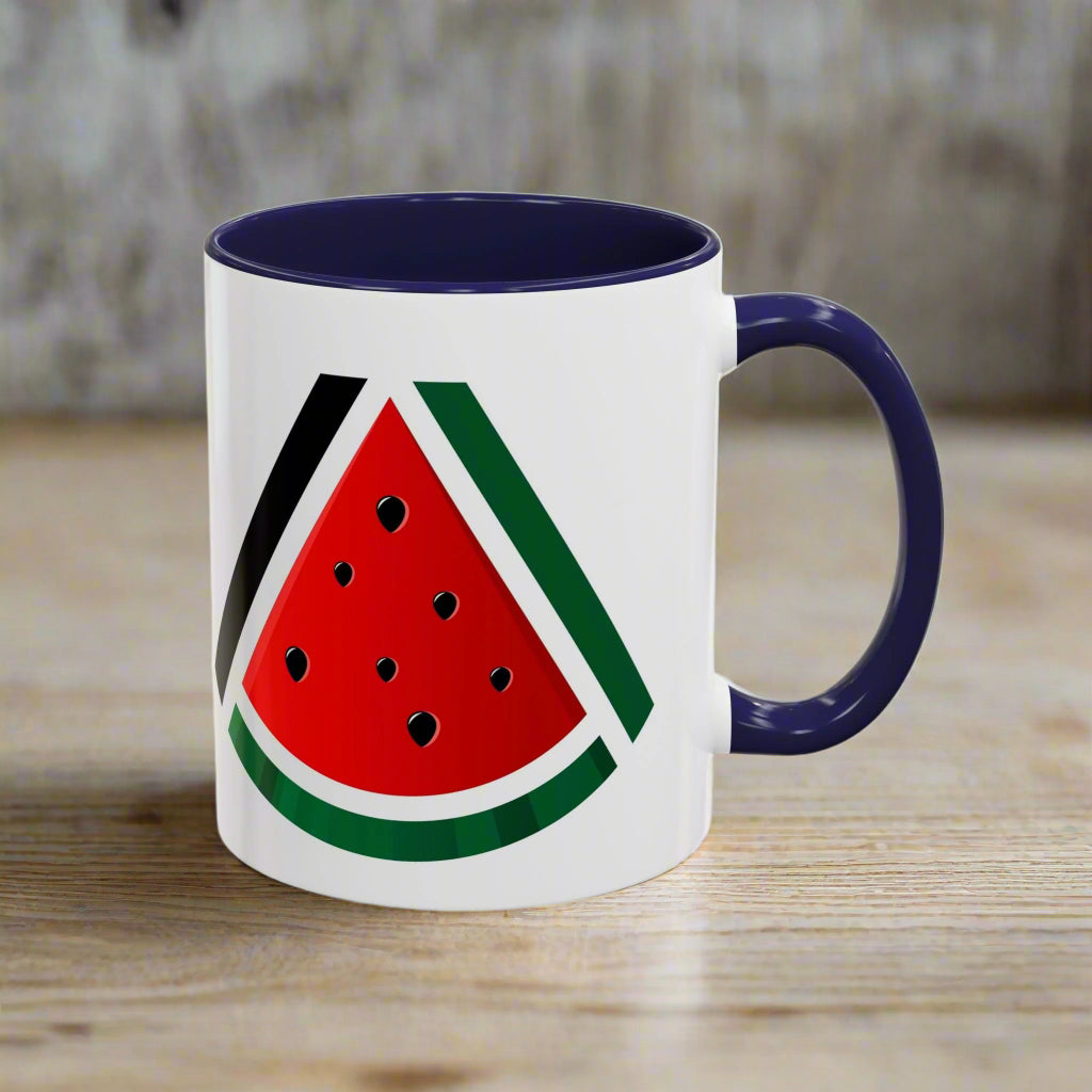 Watermelon Accent Coffee Mug - Fun Summer Drinkware for Bright Mornings