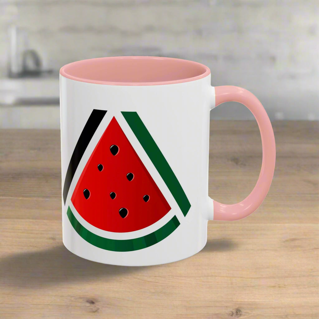 Watermelon Accent Coffee Mug - Fun Summer Drinkware for Bright Mornings
