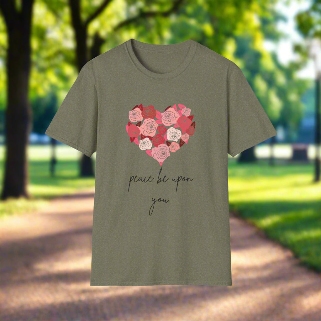 Khaki  Unisex PEACE BE UPON YOU salam muslim casual tshirt